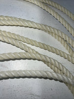 New Tough 1 White Lariat 7/16” X 30” Med Lay Rope #58-256-0-0 U-15