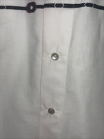 New Men’s Cumberland White Purple Western Long Sleeve Pearl Snap Large V-63