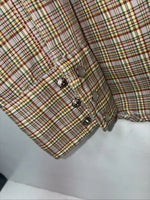 New Kids Dickson Jenkins Multicolor Plaid Long Sleeve Pearl Snap Large DD-105