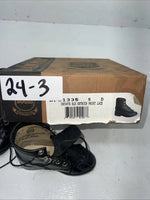 New Infant Dan Post Black Ostrich Print Lace Up Cowboy Boots. 5 D . 24-3