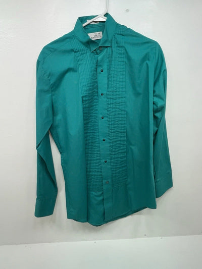 New Women’s Green Chaplin Long Sleeve Button Up Shirt M 3B-45