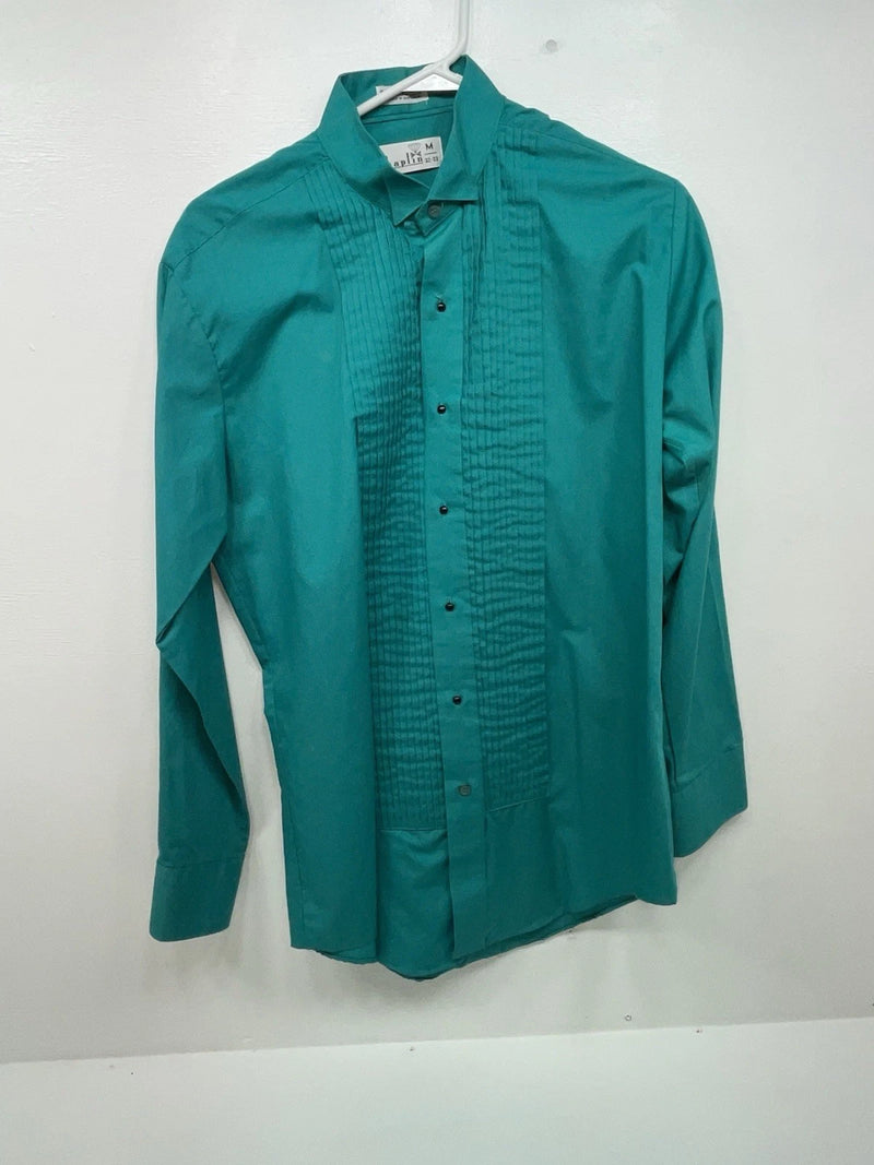 New Women’s Green Chaplin Long Sleeve Button Up Shirt M 3B-45