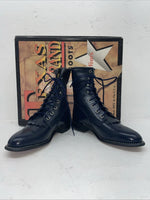 New Women’s Navy Lace Up Texas Brand Cowboy Boots. 4445 8 M. 16-60