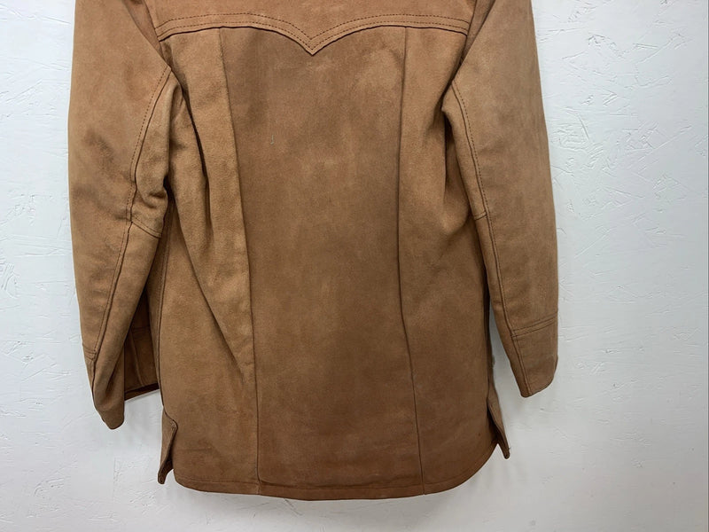 New Women’s SIMCO Brown Leather Wool Jacket 10 #6295 HH-601