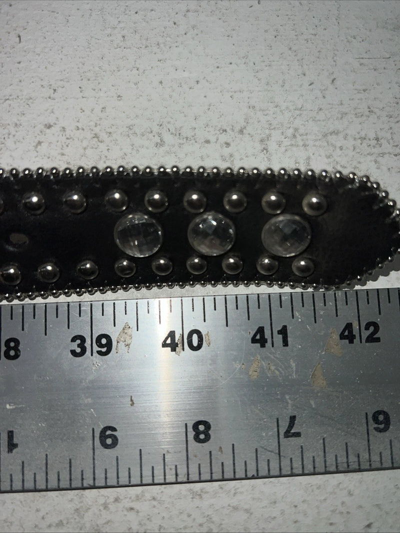 New Black Genuine Leather Blazin Roxx Cross Bling M Belt #N3510401 Z-1