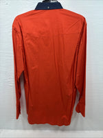 New Men’s Wrangler PBR Orange Long Sleeve Button Up Medium K-41