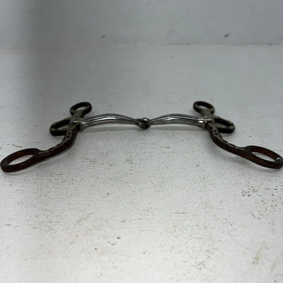 New Congress Leather 5” Steel Tooled Smooth Mouth Bit #48003 LLL-11