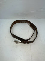 New Brown Genuine Leather Tooled And Silver Pendent 28” Belt #5721 NN-15