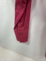 New Women’s Longhorn Pink long Sleeve Button Up Size 6/28  TT-76