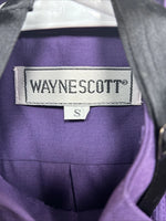New Wayne Scott Dark Purple Long Sleeve Button Up English Shirt Small X-96
