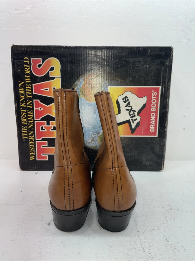 New Men’s Brown Texas Brand Cowboy Boots. M  354 10 D. 6-55