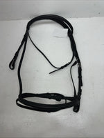 New Camelot Black Leather Oversize Dressage Bridle #160507 BB-44