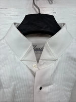 New Classix White Long Sleeve Button Up English Shirt 15-15.5 Medium AA-23