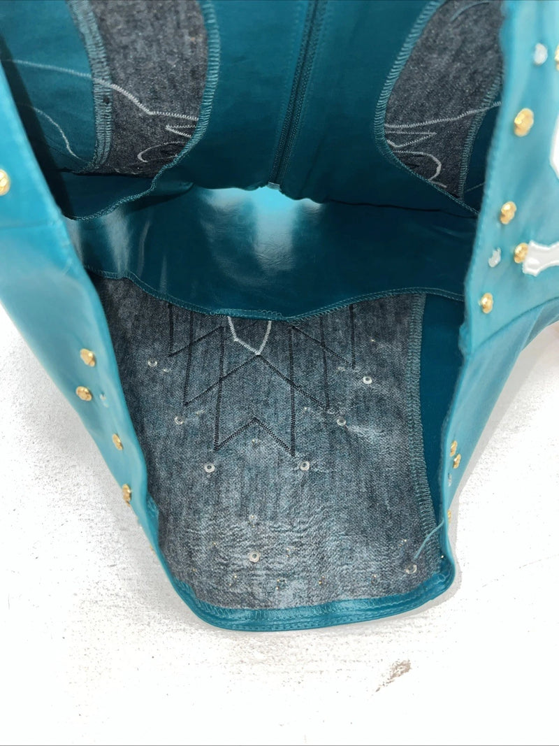 New Women’s 1849 Authentic Ranchwear Blue Horse Show Vest XS L-600