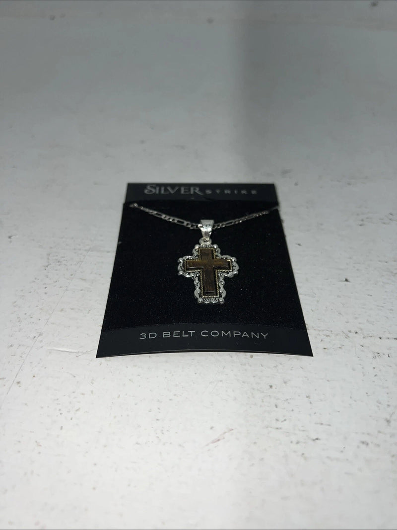 New Women’s Silver Strike Copper Cross Chain Necklace. N141 A-67