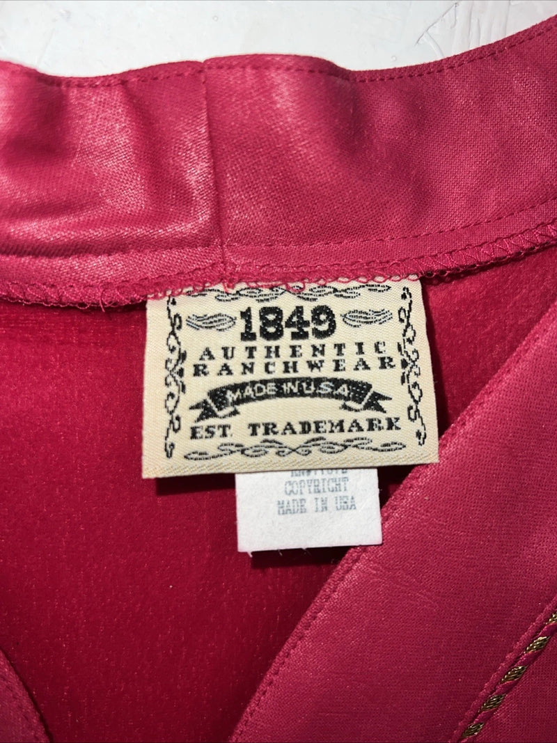 New Women’s 1849 Authentic Ranchwear Pink Western Show Vest Large WW-63