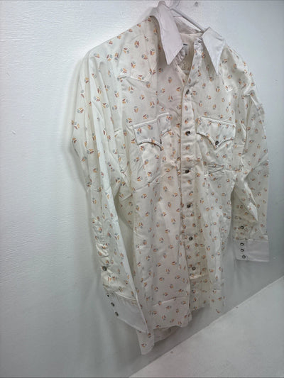 New Women’s Dickson Jenkins Floral Long Sleeve Pearl Snap 15 Large LL-88