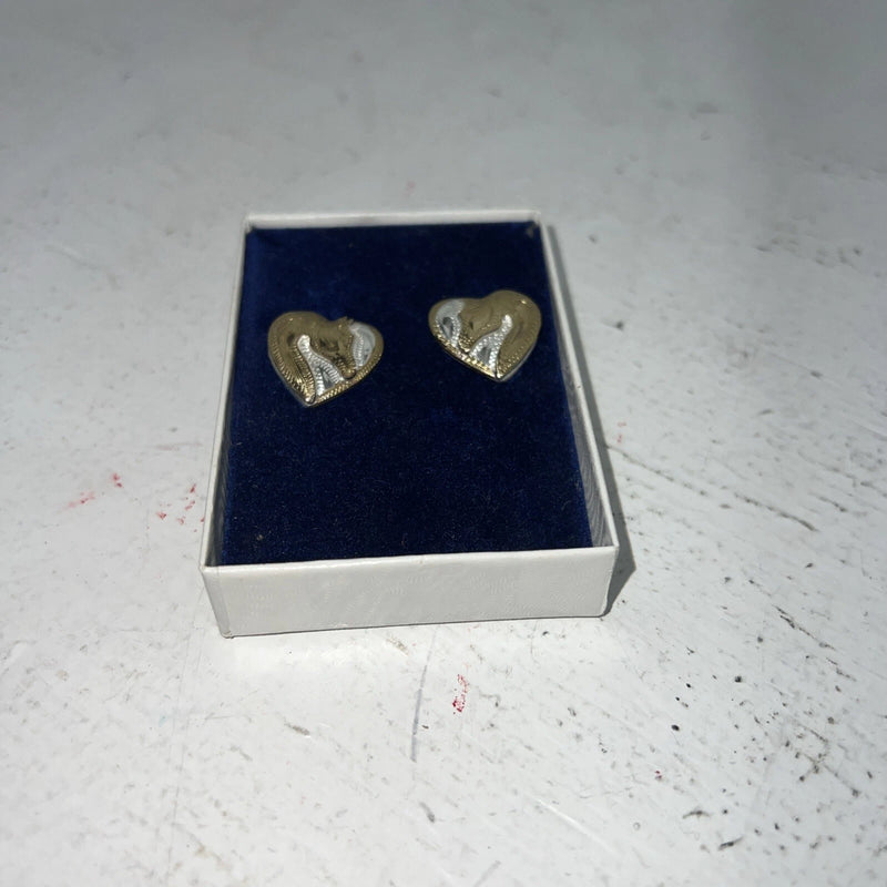 New Women’s Congress Silver Gold Silver Horse Head Heart Earrings. 93140 B-8