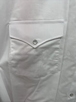 New Men’s White Horse White Long Sleeve Pearl Snap 3XL E-19
