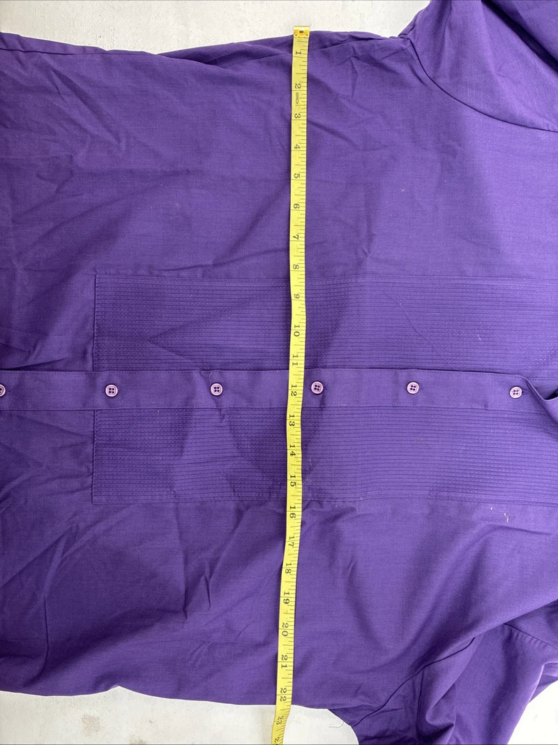New Wayne Scott Purple Long Sleeve Button Up English Shirt XL MM-118
