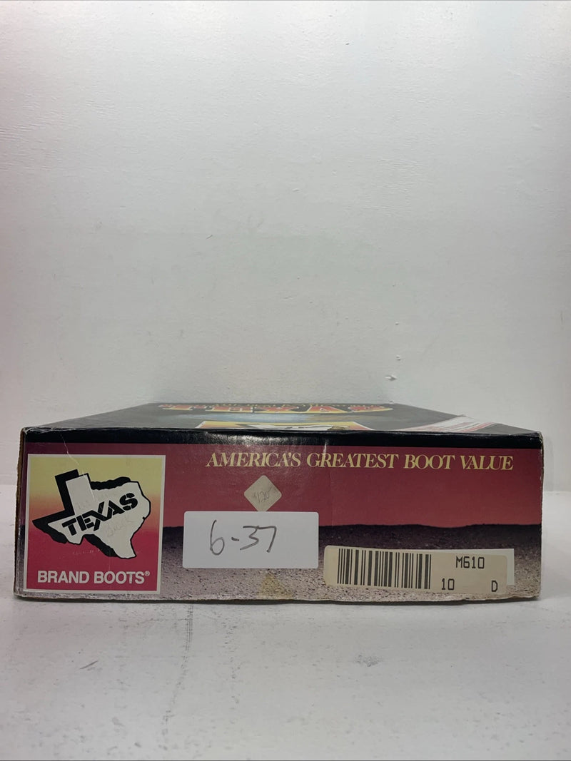 New Men’s Black Texas Brand Cowboy Boots. M 610 10 D. 6-37