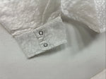 New Women’s Cumberland White Cheetah Print Long Sleeve Pearl Snap Medium LL-65