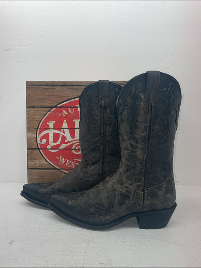 New Men’s Black Laredo Cowboy Boots. 6766 9.5 9 1/2 E W. 6-112