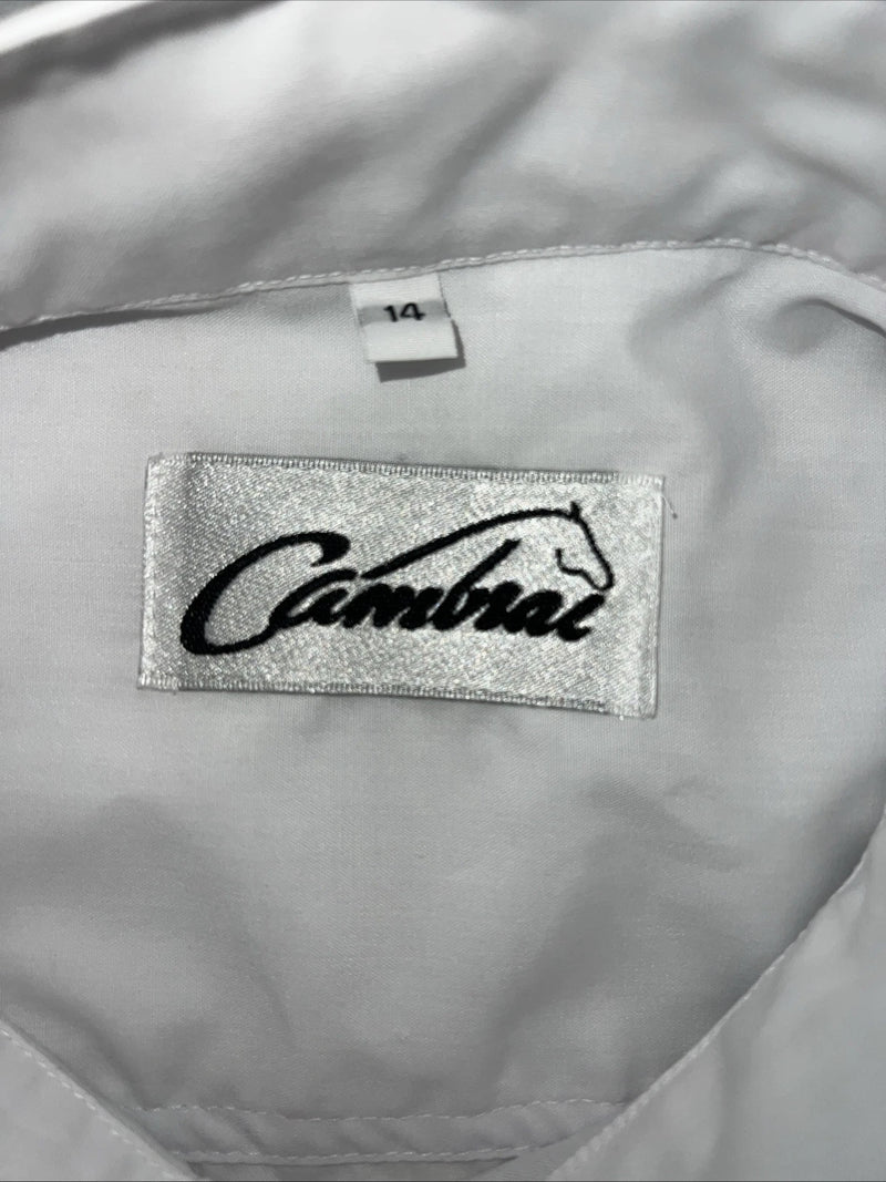 New Women’s White Cambrai Long Sleeve English Shirt. 14 G-60