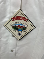 New Women’s Cumberland White Deign Short Sleeve Pearl Snap XL II-28