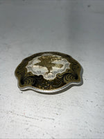 New Men’s Women’s Montana Silversmiths Gold Silver Black Bird Belt Buckle. F-18