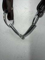 New Leather Tough 1 Western Browband Headstall W/ Split Reins And Bit Large S-73