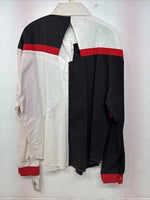 New Women’s Cowboy Threads Black White Red Long Sleeve Button Up Large TT-126