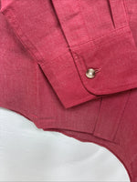 New Kids ELY Classic Pink Long Sleeve Button Up Size Medium DD-22