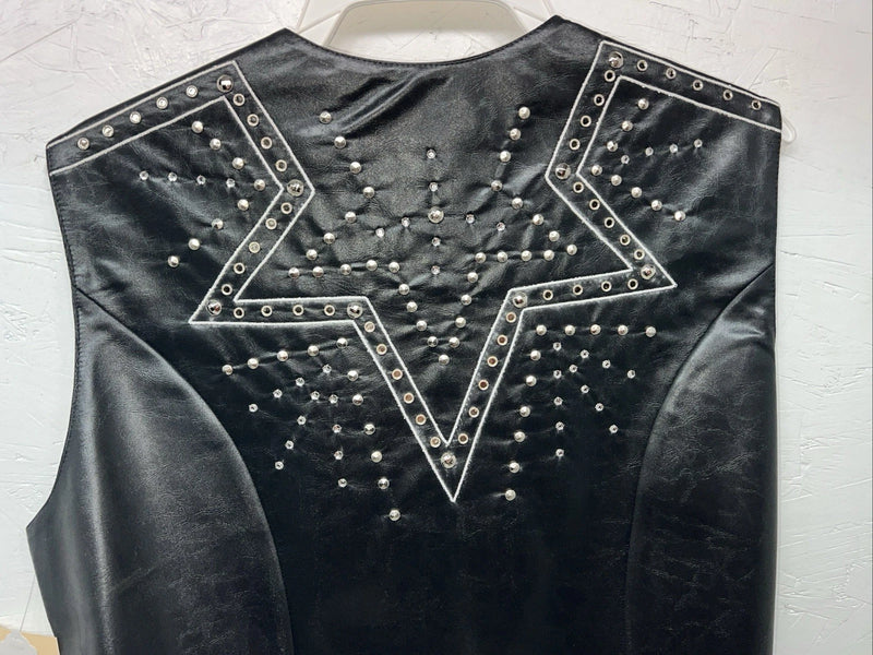 New Women’s 1849 Authentic Ranchwear Black Western Show Vest Medium WW-74