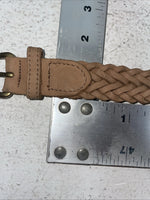 New Brown Genuine Leather Chambers Braided 35” Belt Z-11