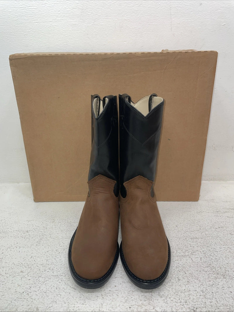 New Men’s Brown American West Cowboy Boots. 6.5 6 1/2 E E 6851. 1-32
