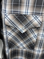 New Men’s ELY Cattleman Brown Flannel Long Sleeve Pearl Snap 4XL E-81