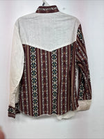 New Boys Cowboy Threads Western Design Long Sleeve Pearl Snap Size 16 DD-82