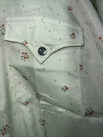 New Mens Green HbarC Ranchwear Pearl Snap Long Sleeve Shirt. Medium I-30