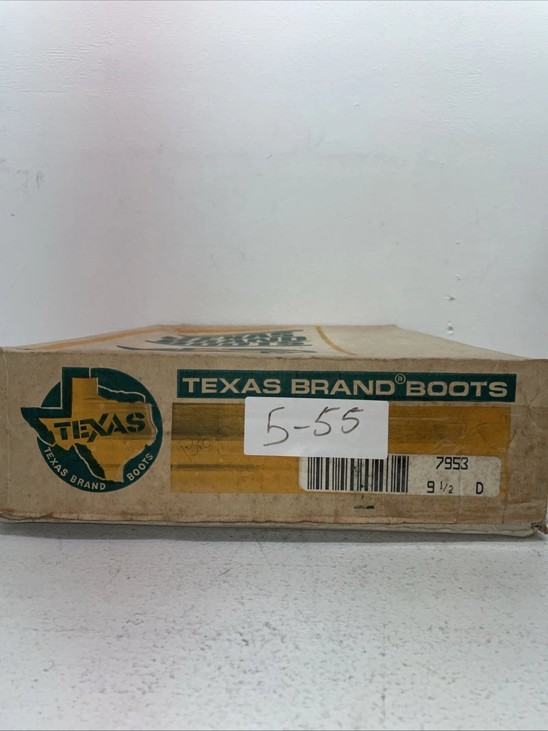 New Men’s Brown Texas Brand Cowboy Boots. 7953 9.5 9 1/2 D. 5-55
