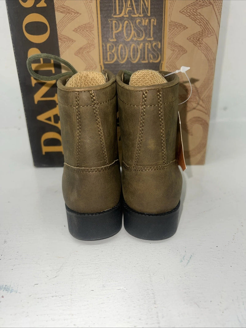 New Children’s Brown Distress Dan Post Lace Up Cowboy Boots. 9 D. 24-9