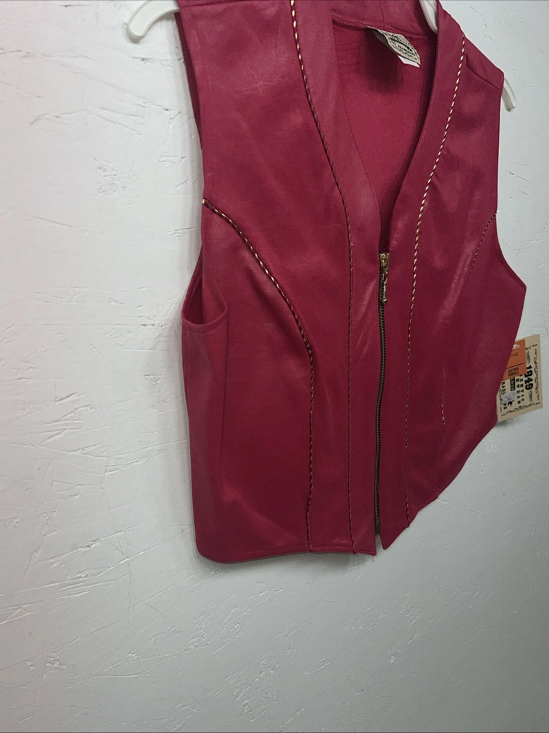 New Women’s Pink 1849 Authentic Ranchwear Western Show Vest XS G-610