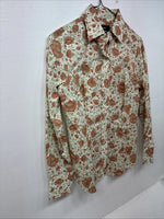 New Women’s Champion Western Floral Long Sleeve Pearl Snap Size 12 LL-5