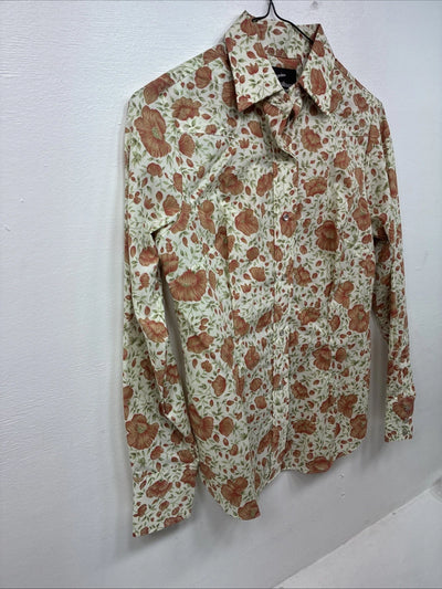New Women’s Champion Western Floral Long Sleeve Pearl Snap Size 12 LL-5