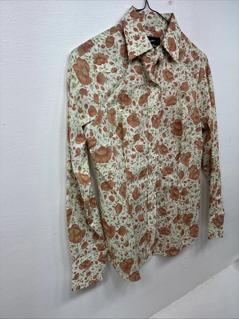New Women’s Champion Western Floral Long Sleeve Pearl Snap Size 12 LL-5