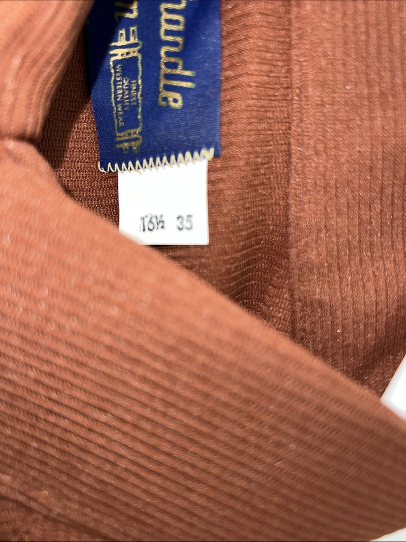 New Men’s Burgundy Panhandle Slim Long Sleeve Pearl Snap Shirt. 15.5x35 M S-12