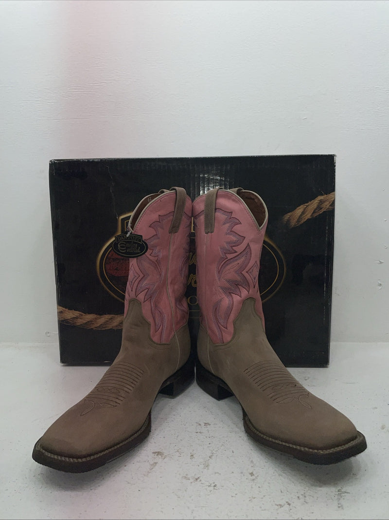 New Women’s Pink Dan Post Cowboy Boots. 3816 10 M. 8-91
