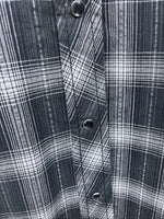 New Girls Cumberland Black plaid Long Sleeve Pearl Snap Size 2XL CC-121