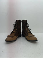 New Women’s Brown Lace Up Acme Cowboy Boots. C 4020 8.5 8 1/2 M. 15-20