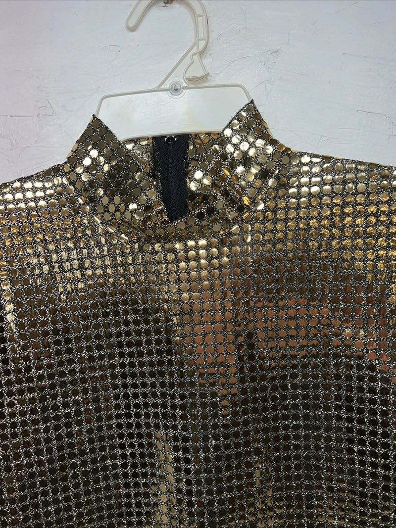 New Women’s 1849 Authentic Ranchwear Gold Long Sleeve Show Shirt Small WW-7